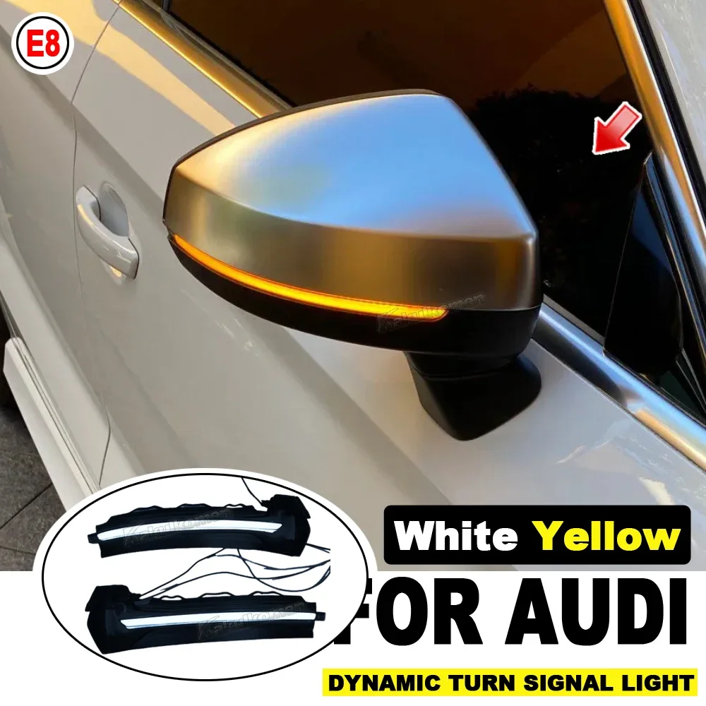 LED Dynamic Turn Signal Light For Audi A3 8V S3 RS3 2 pieces Car Side Wing Rearview Mirror Blinker Indicator 2013-2018