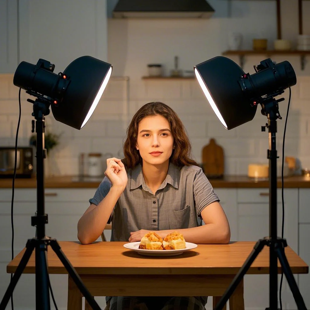 

Live Streaming Fill Light Set 2 Pcs 200W Remote Control LED Video Light for Food Beauty Small Place Live Stream