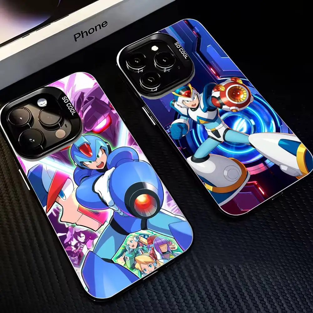 

Game M-Megaman R-Rockman Phone Case For iPhone17,16,15,14,13,12,11 Plus,Pro Max Black Matte Shockproof Cover