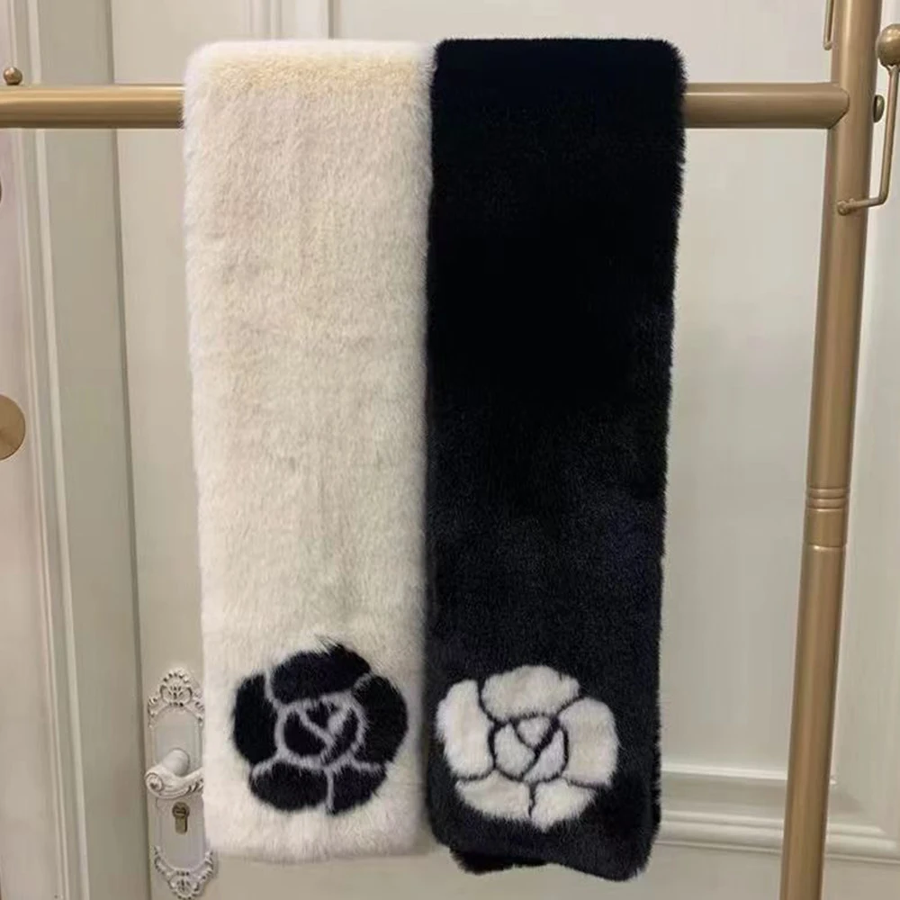 Новые наушники с камелией, утолщенные теплые наушники, защита от холода, рождественские подарки, женские наушники