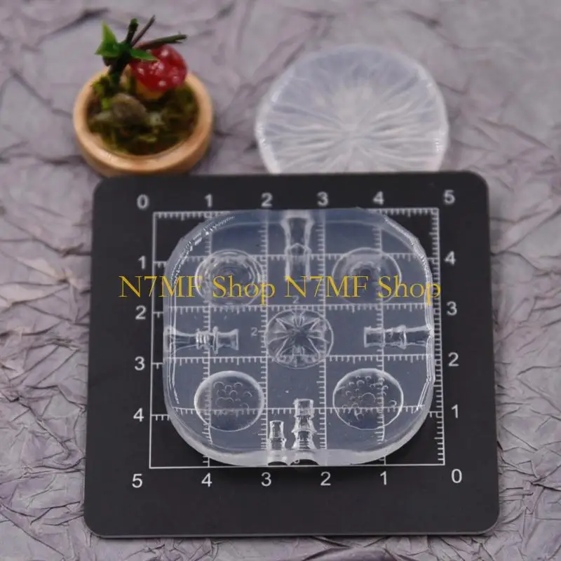 

N7MF Silicone Stamp Mold Crystal Epoxy Carving Mold Embellishments Moulds
