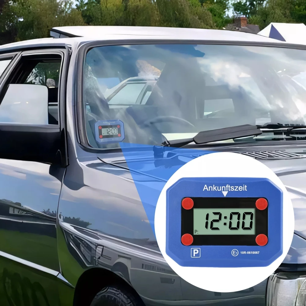 1PC Professional Mini Car Parking Timer LCD Dual Screen Display Plastic Parking Clock Customized Auto Interior  Accessories