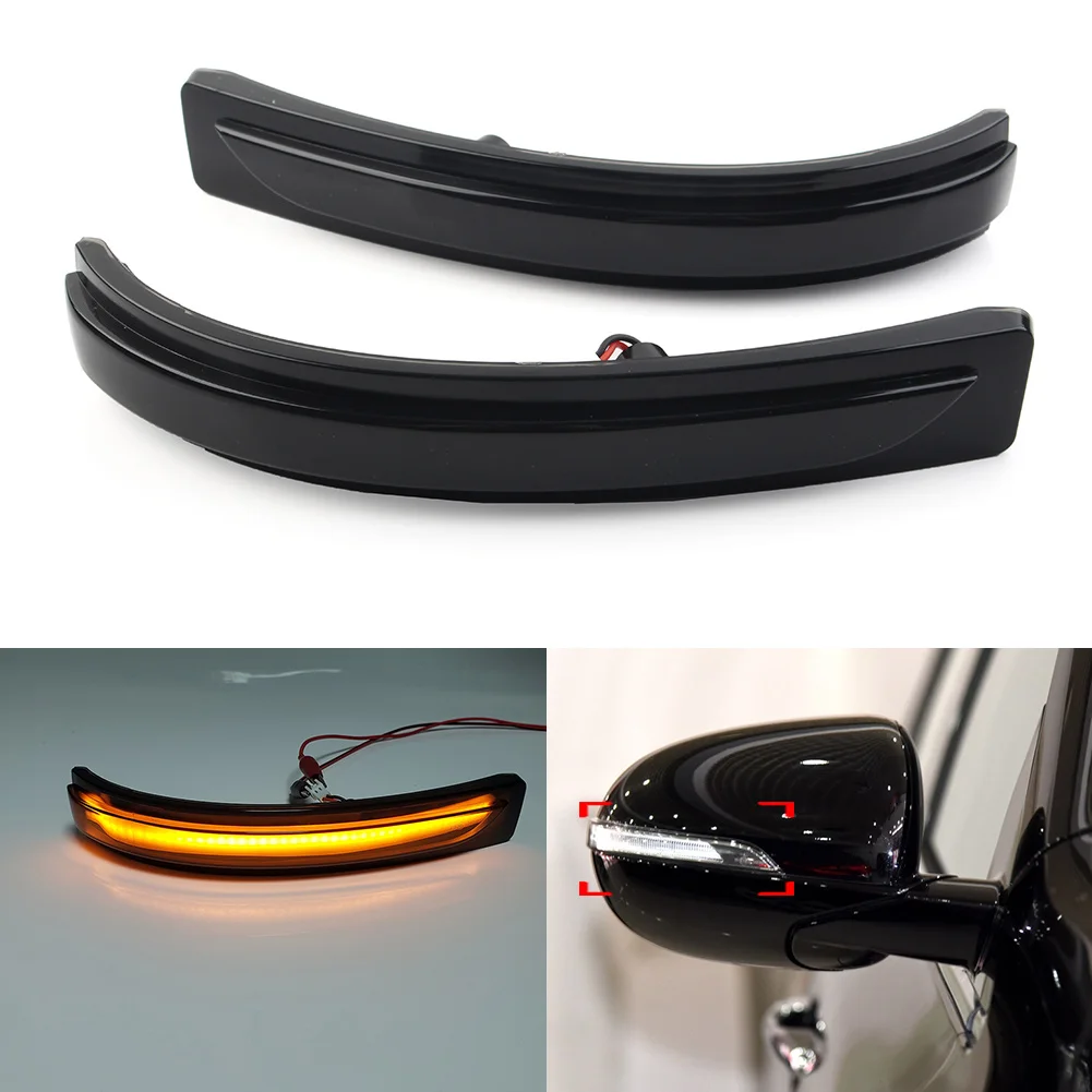 1Pair Car Dynamic Rearview Mirror Light Flowing LED Turn Signal Lamp For Kia Sorento 2016 2017 2018 2019 2020