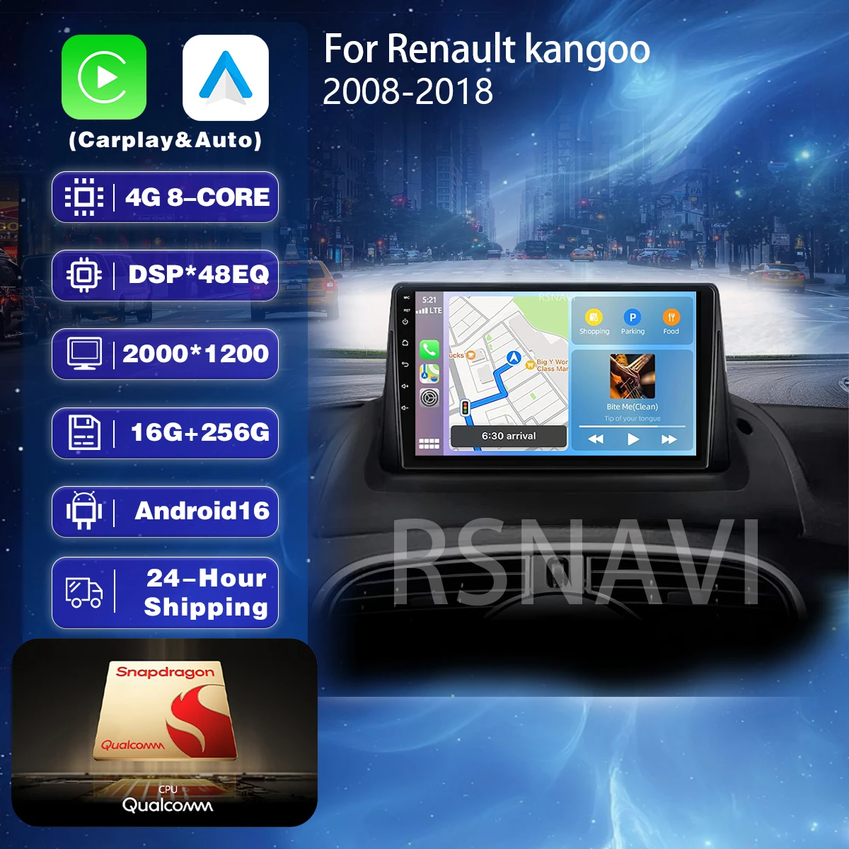 Android 16 Carplay Auto 2K Screen Car Radio Multimedia Player For Nissan Kicks Micra P15 2016 - 2020 DSP Autoradio Stereo 2din