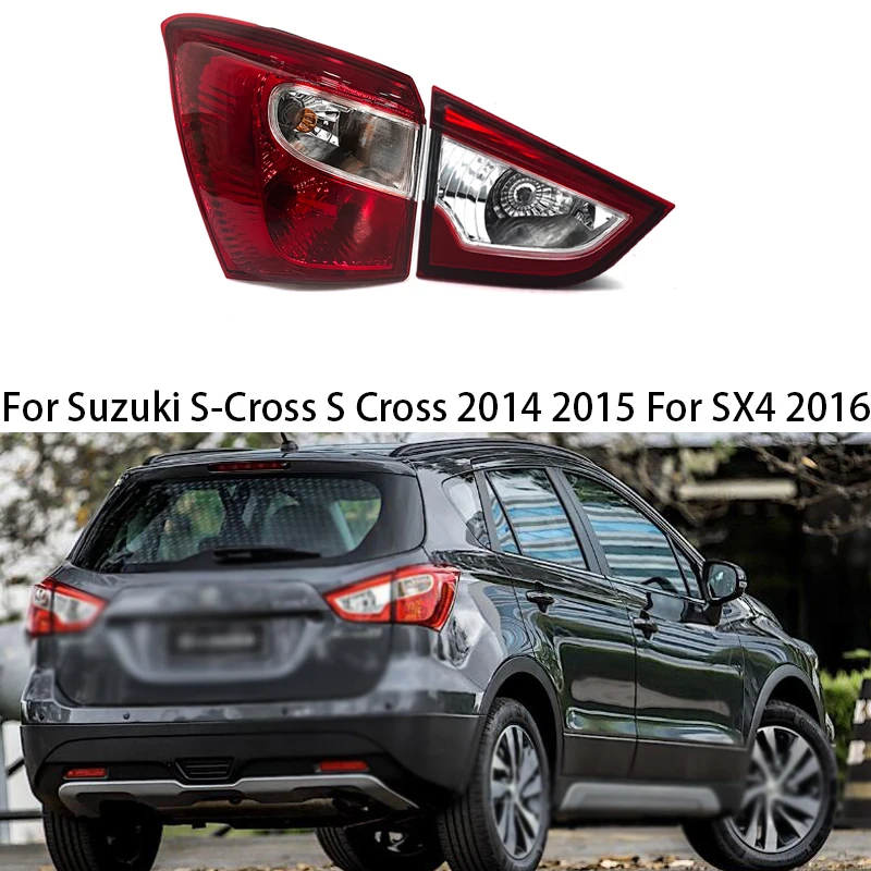 For Suzuki S-Cross S Cross 2014 2015 For SX4 2016 Car Rear Tail Light Brake Tail Lamp With Bulb Tailamp Taillight