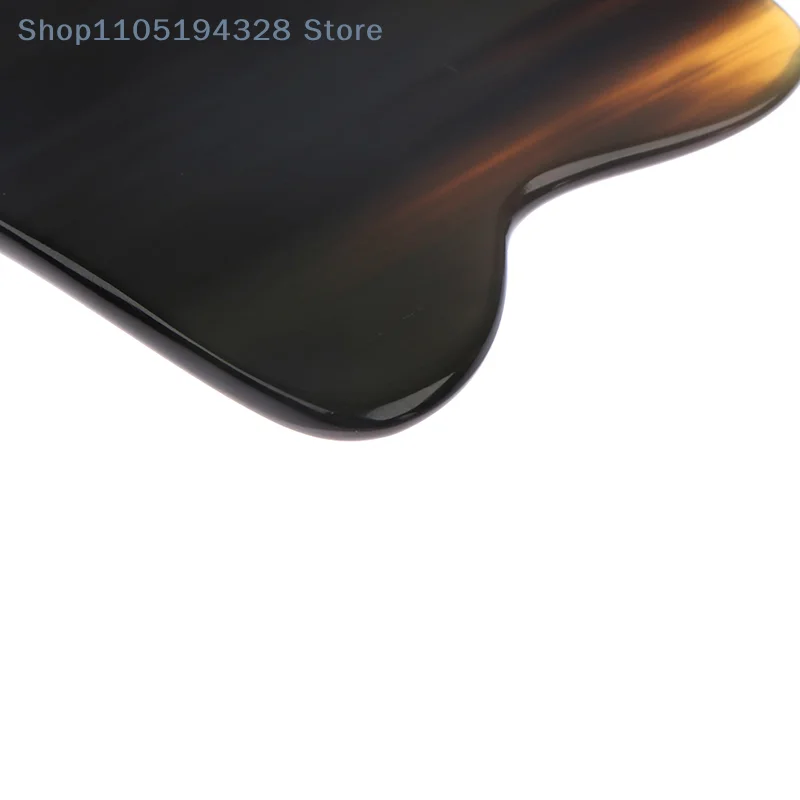 

[YA]Horn Guasha Board Scraping Plate Massage Tool SPA Acupuncture Stone Scraper Body Massager Traditional 1 piece