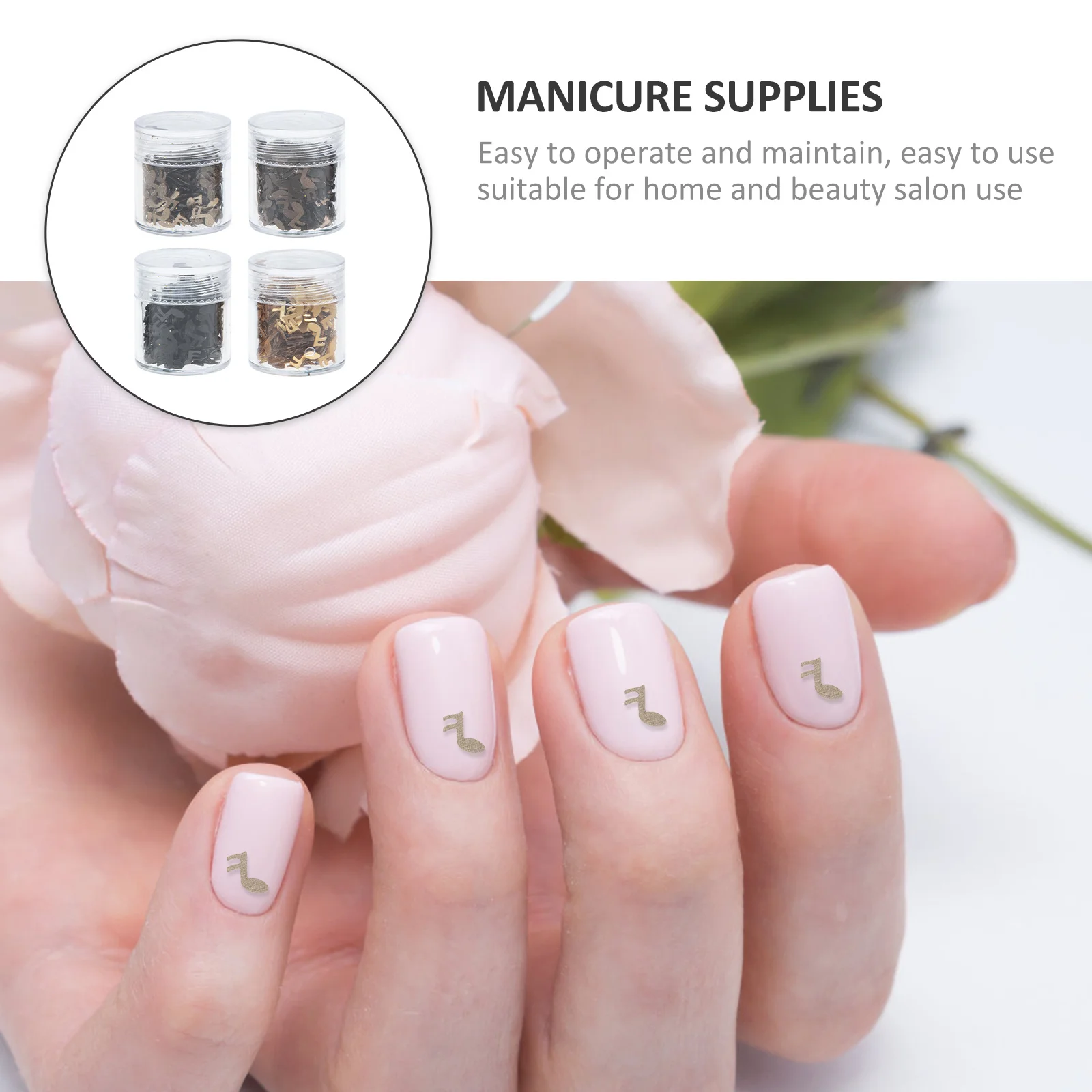 

Note Shape Art Sequins Diy Manicure Decorations Glitter Paillettes Durable Pvc Material Music Note Glitters Manicure