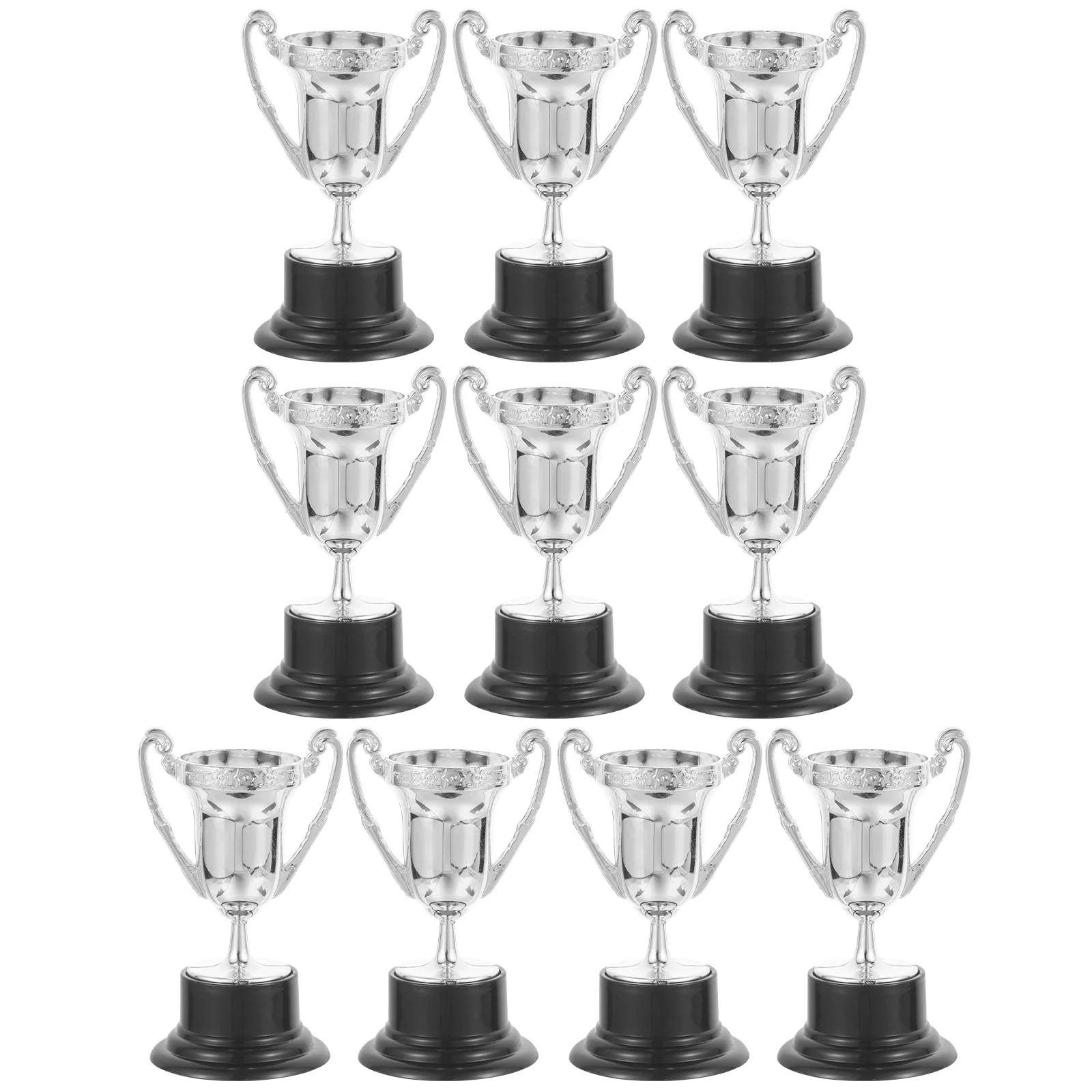 

10 Pcs Mini Trophy Trophies for Adults Cheer Baseball Kids Party Game Awards Plastic Soccer Toys Girls