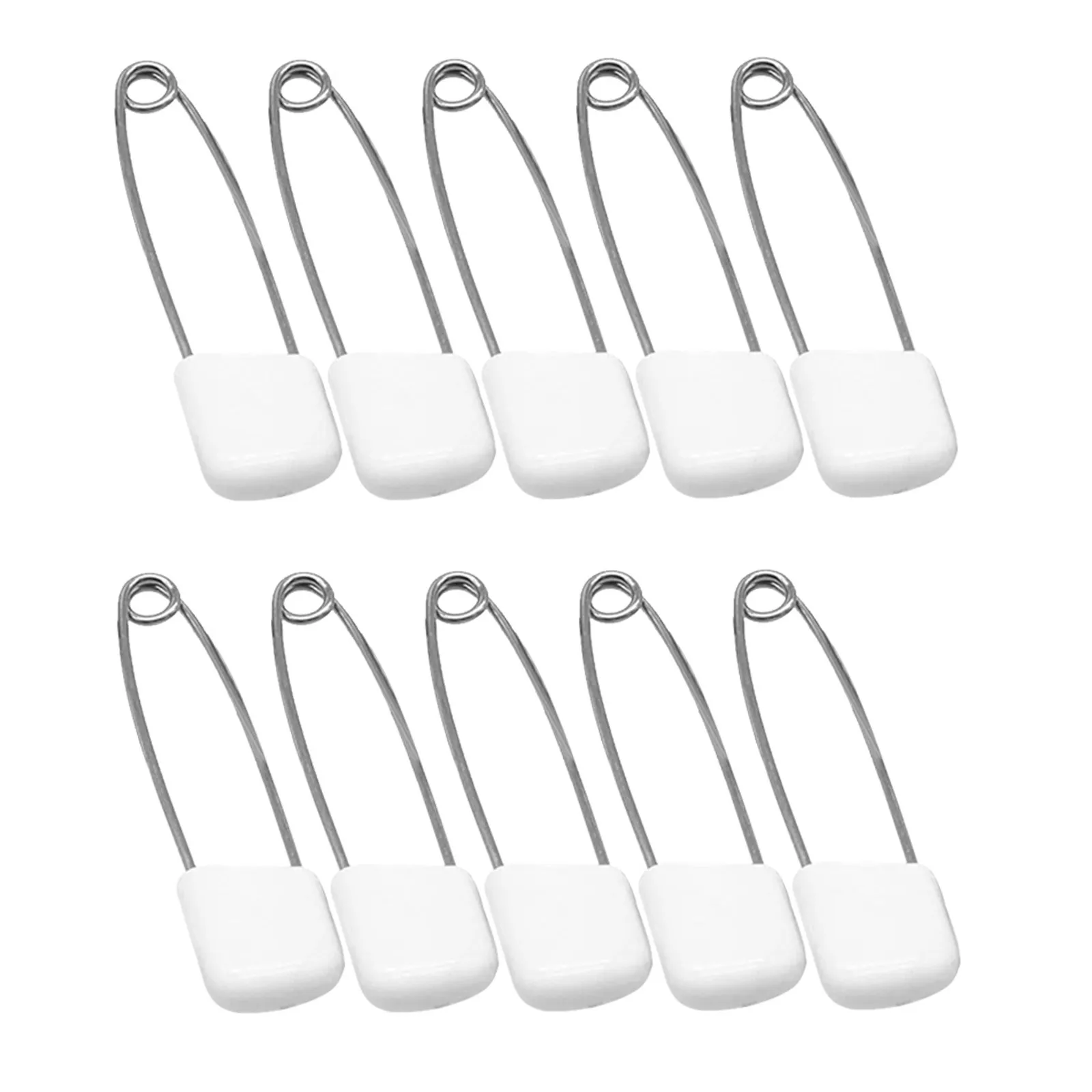 

50Pcs Plastic End Stainless Steel Traditional Safety Pins Ideal for Cloth Diapers Crafts Laundry Gloves Socks
