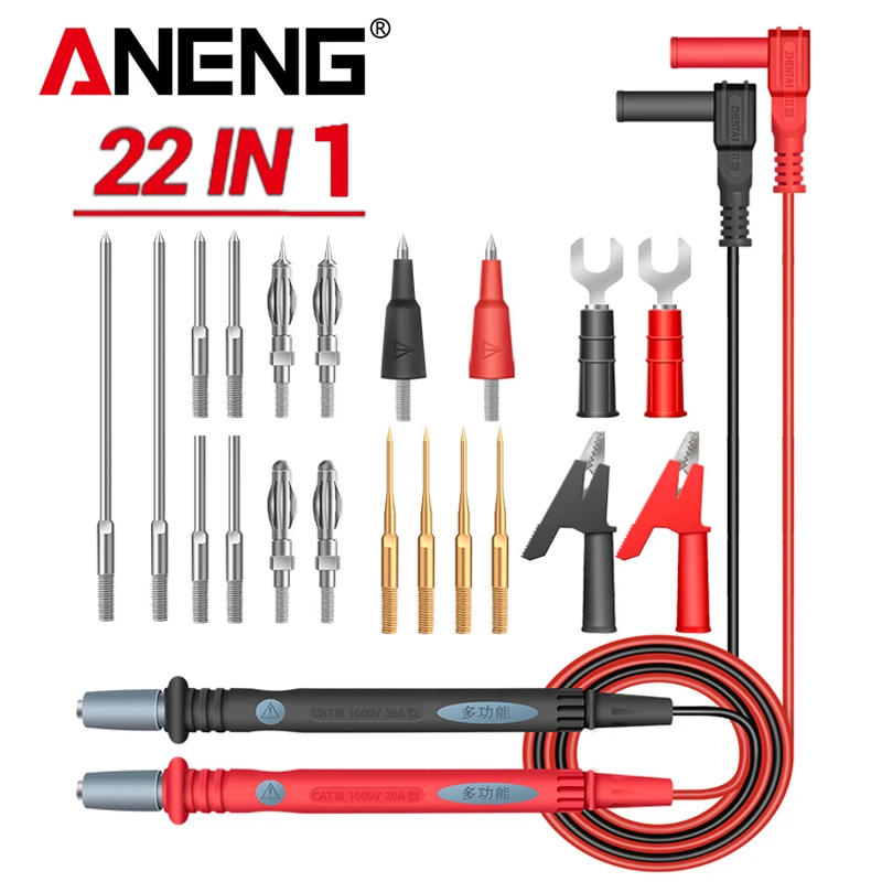 ANENG PT1028 22 In 1 Combination Test Leads Professional Multimeter Test Line 1000V Universal Pen Wire Tools for Electrician