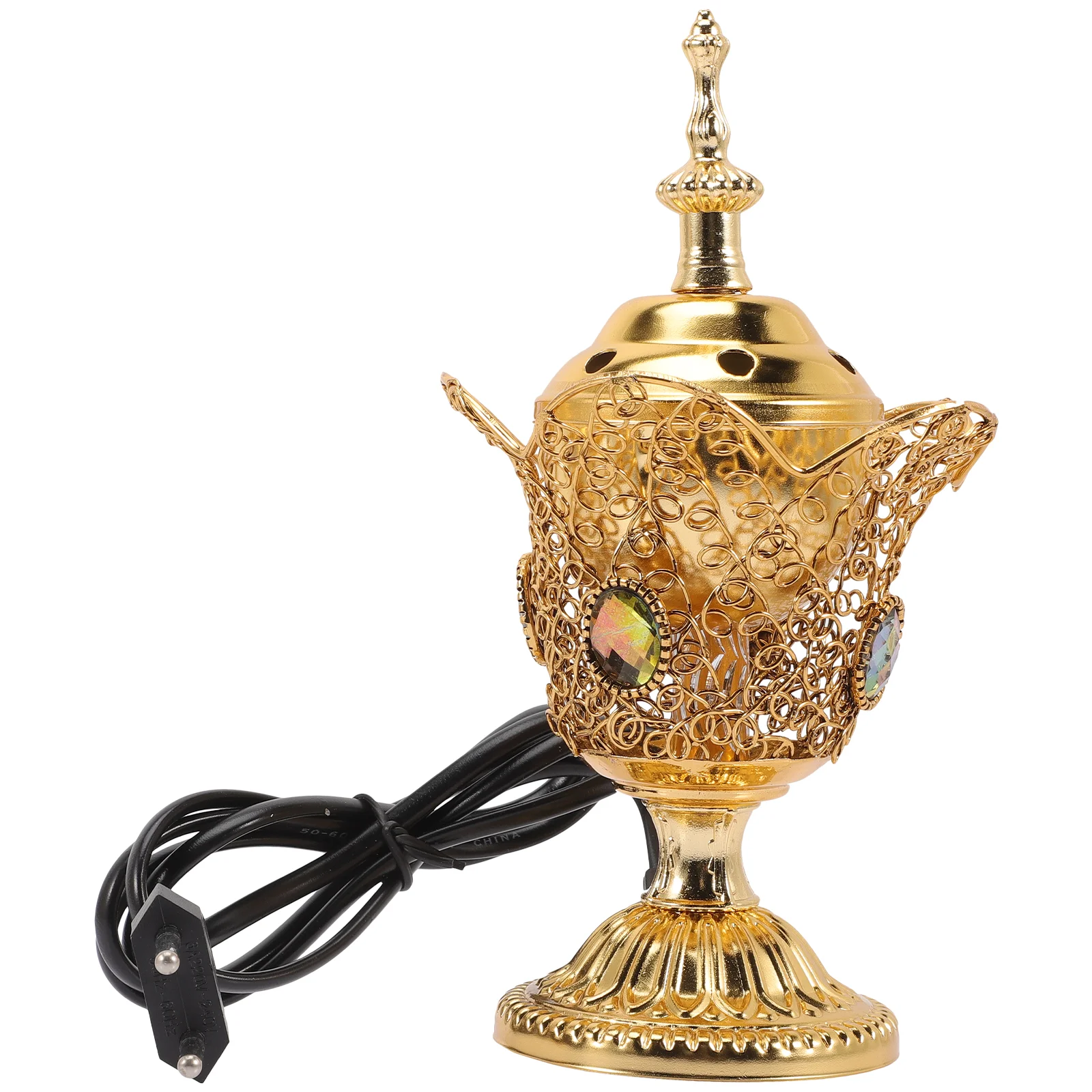 

Middle East Church Electric Censer Metal Incense Burner Vintage Incense Burner (EU Plug) electric incense burner