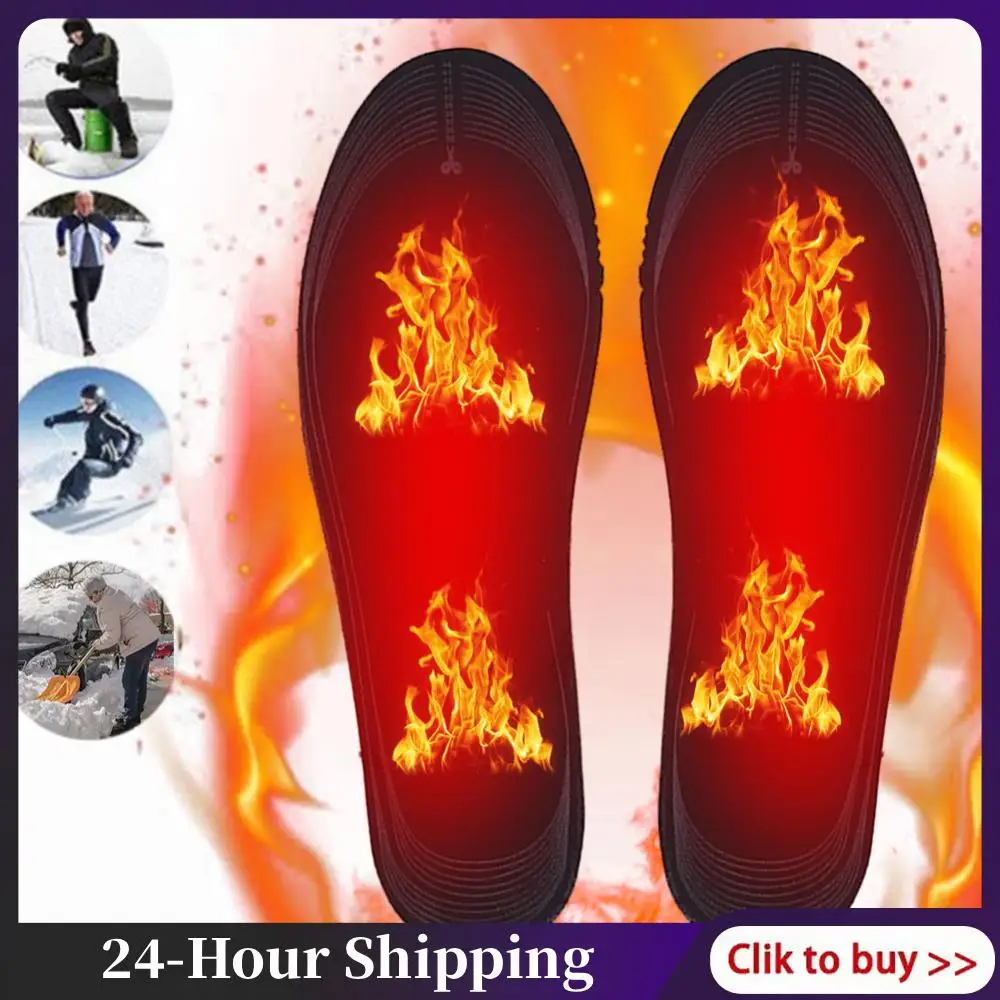 

Унисекс стельки с электрическим подогревом, моющиеся спортивные стельки с подогревом, регулируемая температура, многофункциональные для зимних видов спорта на открытом воздухе