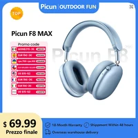 Picun F8MAX ANC auriculares inalámbricos 59dB híbrido cancelación activa de ruido Audio espacial auriculares Bluetooth 6,0 sobre la oreja 180H