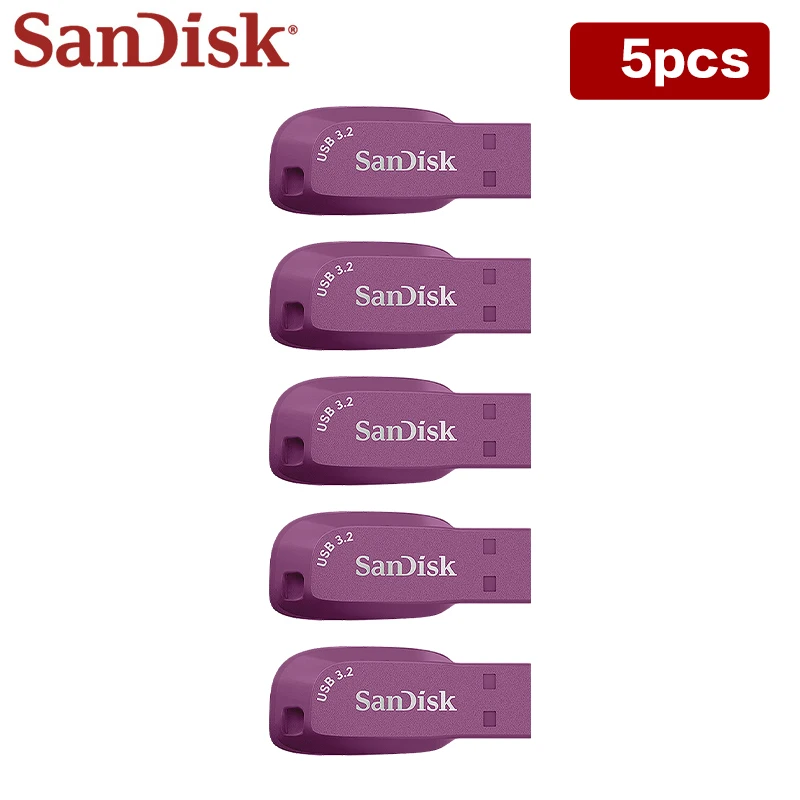 Оригинальный USB-флеш-накопитель SanDisk, оптовая продажа, 128 ГБ, 64 ГБ, 32 ГБ, 25 шт., 10 шт., 5 шт., USB3.2, карта памяти U для компьютера