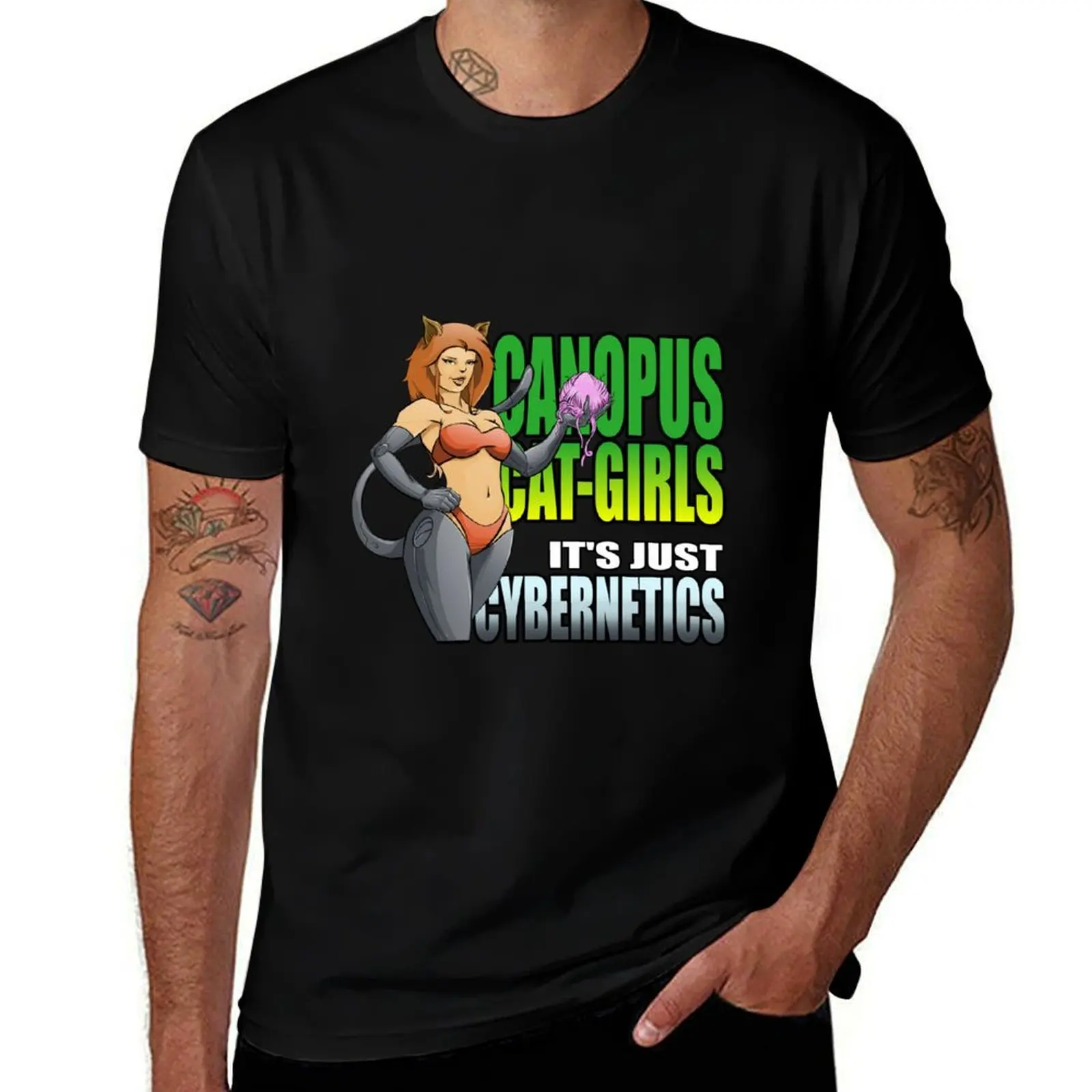 Canopus Cat-Girls T-Shirt boys whites summer clothes customs oversizeds men t shirts