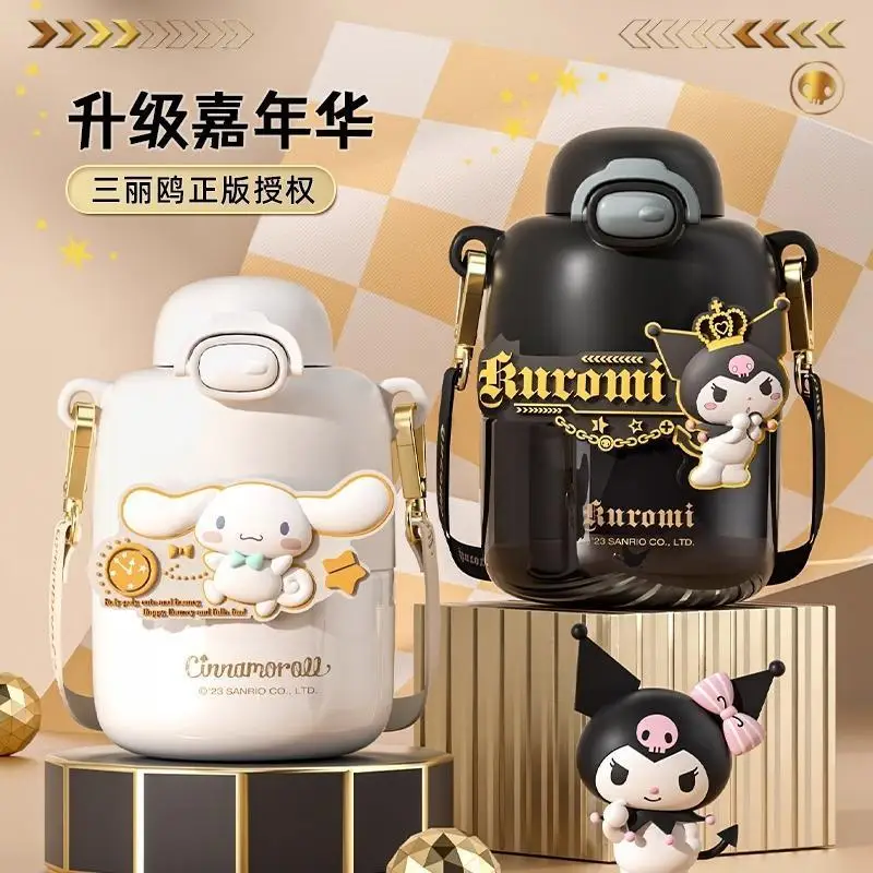 

Sanrios My Melody Kuromi Drinking Cup Good-Looking Maintain Temperature Cup Portable A Cup with A Straw Fashion Festival Gift