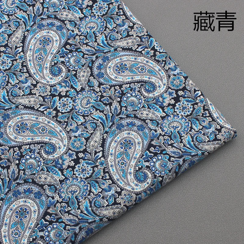 Large Cashew Printed Cotton Poplin Cloth, DIY Home Decoration, Children\'s Clothing Fabric, Ethnic Style, 145x50cm