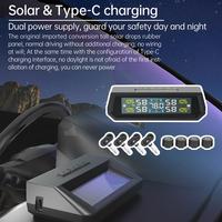 NEW 0-5Bar Car Tire Pressure Monitoring System Universal In Car Temperature Display USB / Solar TPMS Auto Security Alarm Systems