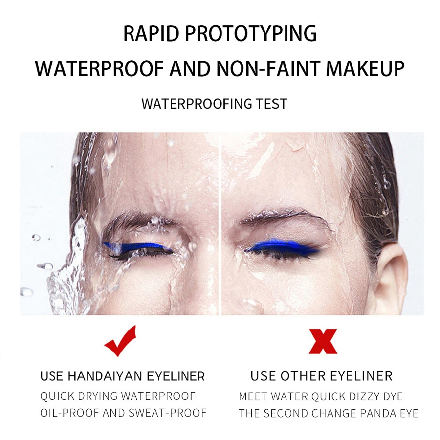 Handaiyan 12 ピース/セットカラフルな液体アイライナー UV 防水蛍光アイライナーフェイスボディペイントペン長期的な簡単に削除