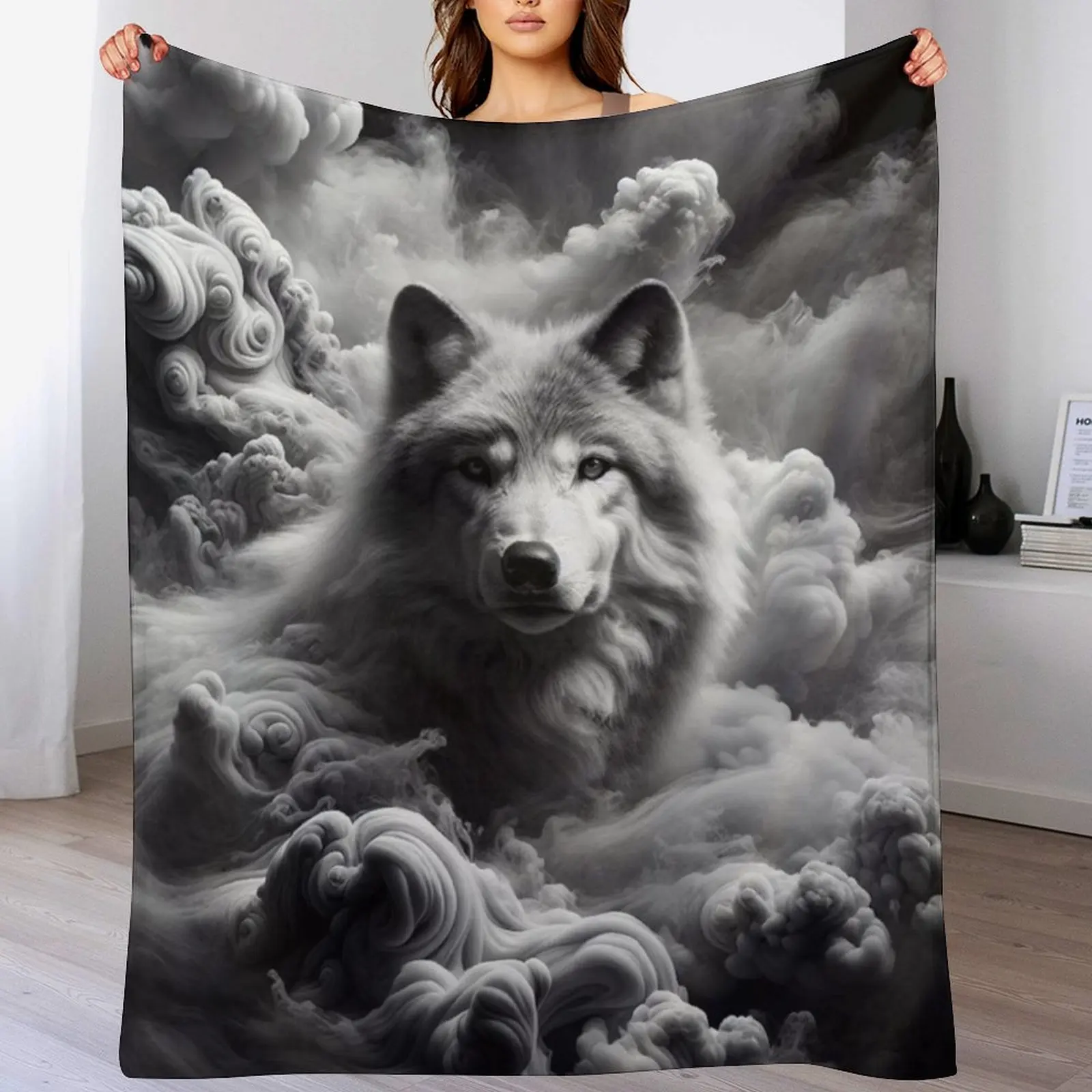 

Wolf Throw Blanket Custom Decorative Throw Luxury Thicken Blankets