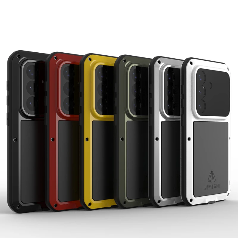 

Love Mei Phone Case for Samsung S26 Ultra S26 Silicone Military Grade Metal Protective Case Shock Proof Dust Proof Cover