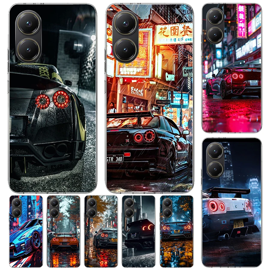 Funda japonesa JDM Sports Car GTR para Xiaomi Poco X7 X6 X5 Pro X3 Nfc F7 Ultra funda de teléfono F6 F5 X4 F4 Gt F3 M6 M5S M4 M3 estampado Shel
