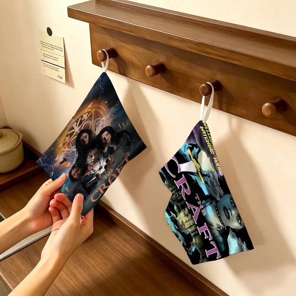 Classic Movie The C-Craft  Hanging Kitchen Towel, Polyester Cotton Fabric, Absorbent Hand Wiping Towel for Home Dormitory