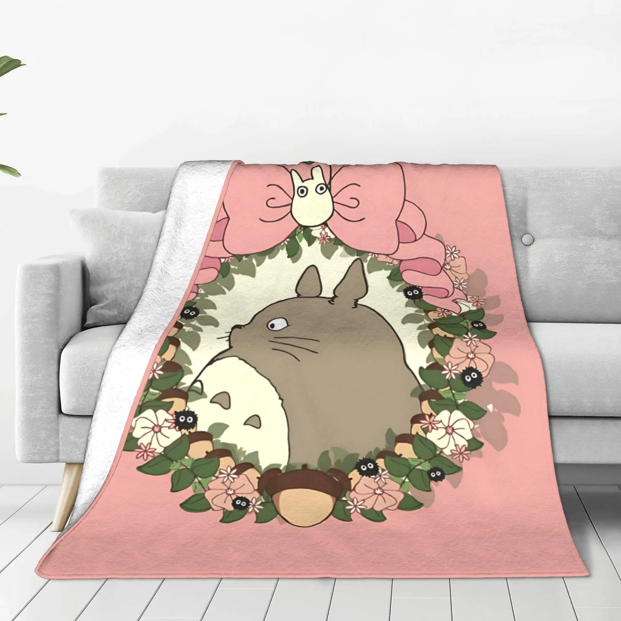 1PC Anime My Neighbor Totoros  home room decorations Winter Blankets for Adults Bedding Home Interior Sofa Knee