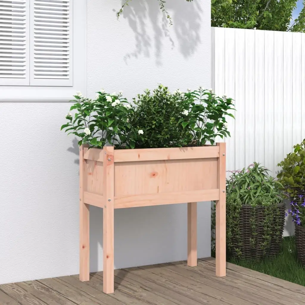 Massivholz Douglasie Pflanzkübel mit Beinen 70x31x70 cm – Robuste Pflanzenbox für Garten & Balkon