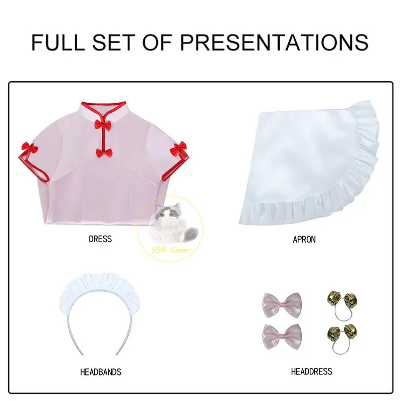 Sexy Ranma 1⁄2 Nibun-No-Ichi champú Cosplay disfraz peluca estilo chino Chi-Pao vestido de sirvienta mujer Sexy Kawaii traje de fiesta Halloween