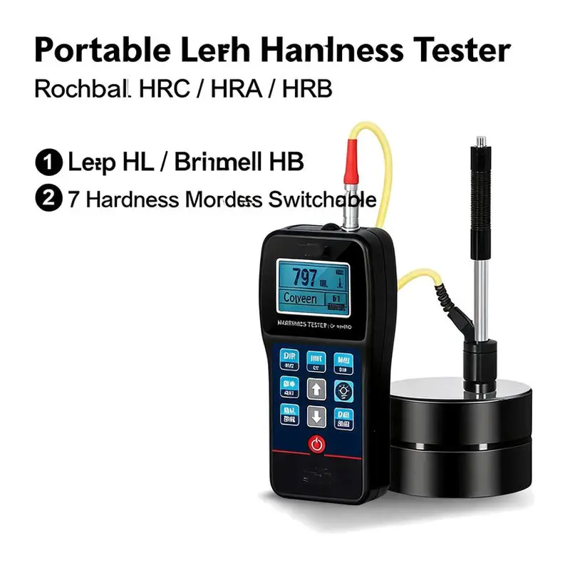 Handheld Portable Leeb Hardness Tester High Precision Metal Rockwell Brinell Shore Hardness Tester