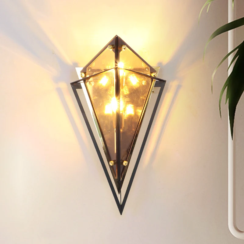 

FSS Modern Personality Glass Led Wall Lamps Parlor Deco Bedroom Bedside Wall Lights Sconce Surface Mount Nordic Lamp