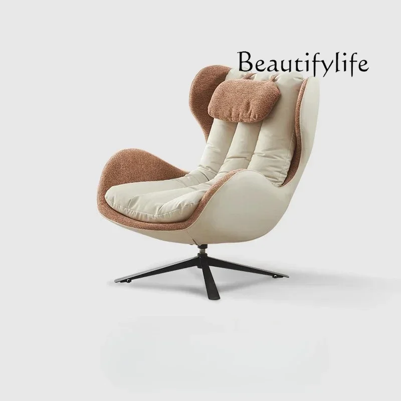 Italian light luxury sofa chair new home living room leisure single recliner lazy rotating chair