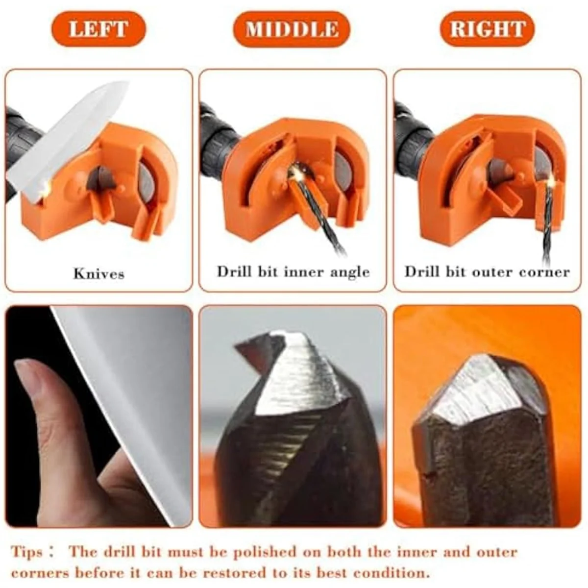 Multipurpose Drill Bit Sharpeners for Bits,Drill Bits Grinding,Efficient Drill Bit Grinding