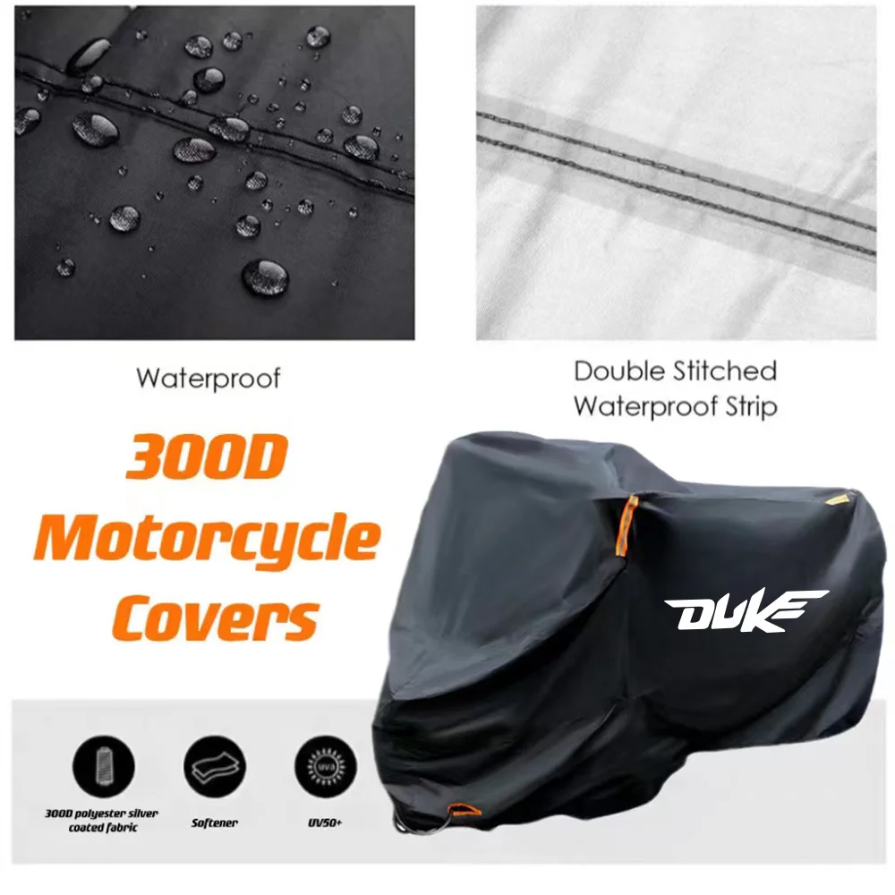 Thick 300D Silver Coated Windproof Motorcycle Protector Cover For KTM Duke 125 200 390 790 990 1190 1090