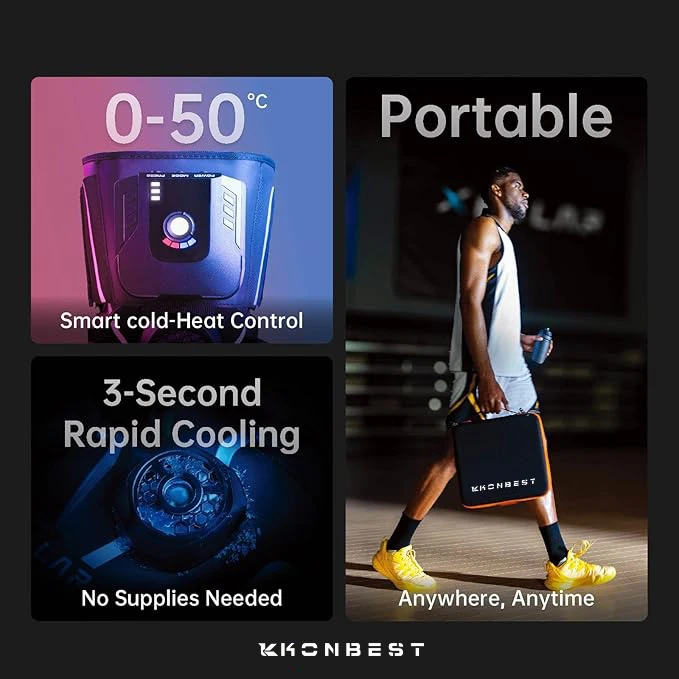 휴대용 온냉 압박 치료기 패드 무릎 마사지용 3단계 압력 조절