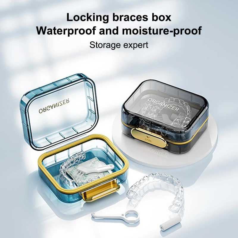 1pcs Denture Storage Box Portable Small And Portable Box For Storing Dental Braces And Retainers Invisible Storage