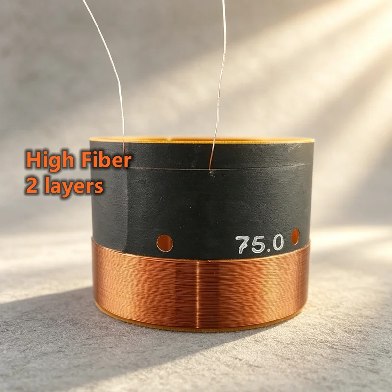

1PCS 75mm Driver BASS Voice Coil 2 layers Horn Speaker Bass Voice Coil Woofer Sound