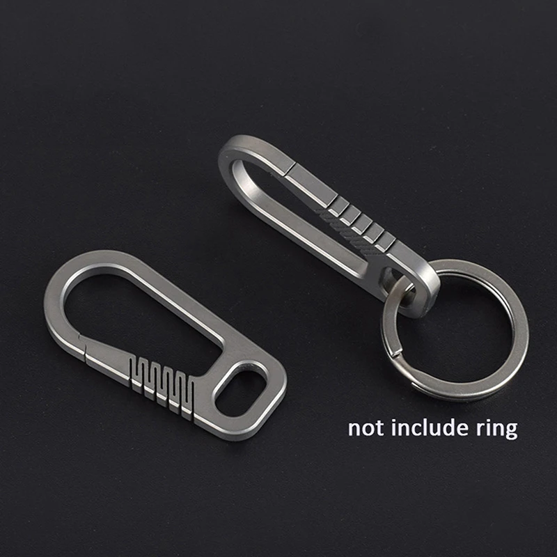 Titanium Alloy Mini Keychain Integrated Quick Hanging Men's Waist Hanging Durable Hanging Buckle Elastic Buckle Chains Clasps