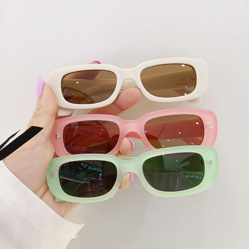 Rectangle Sun Glasses Sunglasses for Kids Children UV 400 Protection Small Eyewear Retro Square Frame Vintage Car Eyeglasses