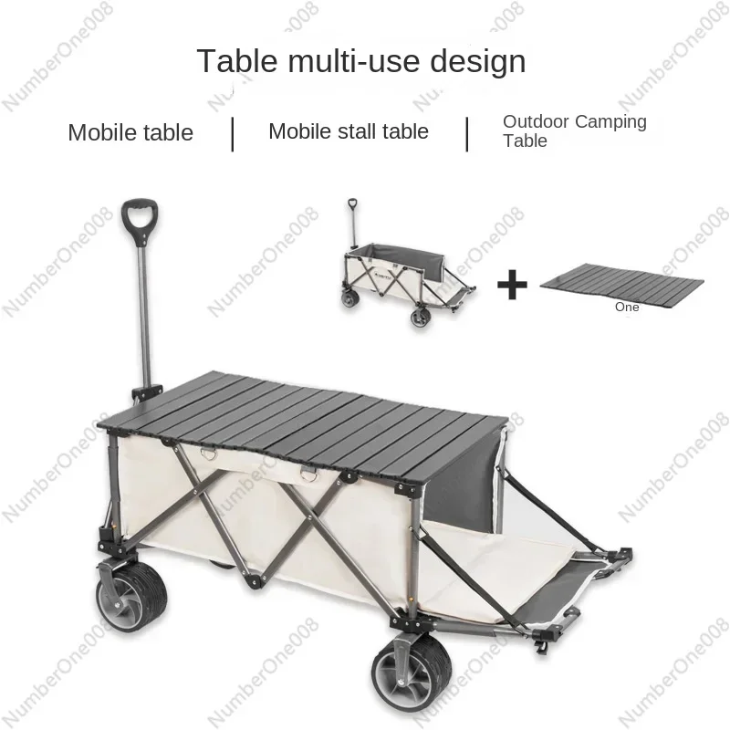 Spring Outing Outdoor Camping Folding Trolley Camping Quick Release Camp Shopping Trolley Tent Portable Tool Trolley