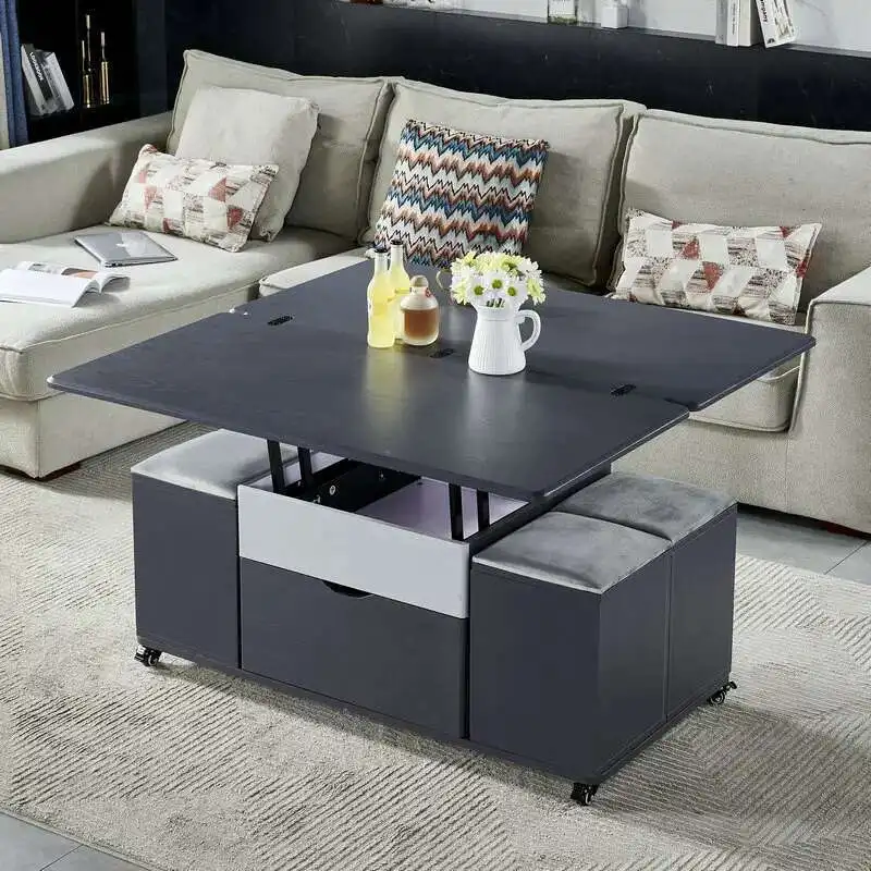 

Storage Lifting Coffee Table Modern Luxury Designer Clear Cheap Side Table Aesthetic Lounge Living Room Kaffee Tische Furniture