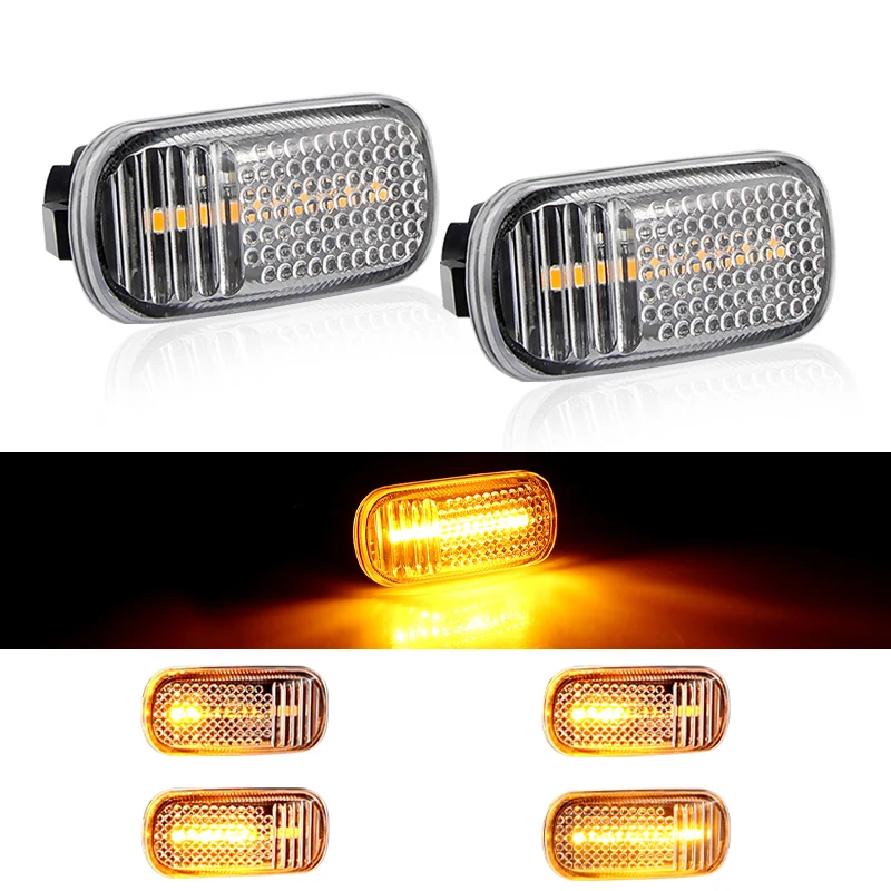 2pcs LED Side Marker Turn Signal Indicator Dynamic Lights Lamp For Honda HR-V 1999-2006 Integra DC5 Type R Models 2002-2006