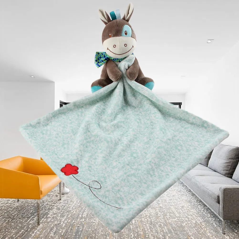 

Детское успокаивающее хлопковое полотенце премиум-класса, полотенце с животными для новорожденных, мягкий моющийся когнитивный тренировочный подарок, палевый узор