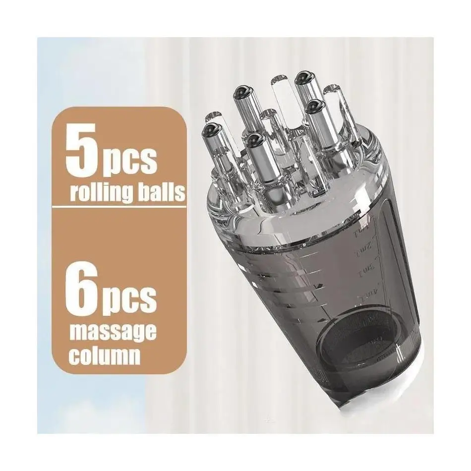 1 Pcs Mini Head Essential Oil Ball Massage Comb Hair Growth Liquid Application Guide Tool Five Needle Scalp Applicator Portable