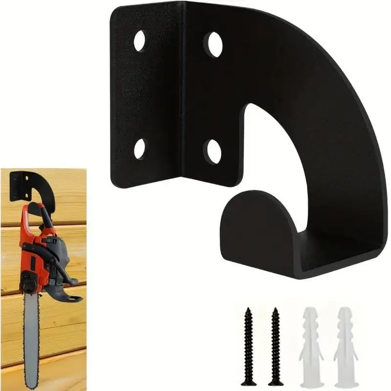 1pcs Chainsaw Wall Mount Heavy Duty Chainsaw Hanger Wall Mount Organizer Metal Rack Tool Storage For Workshop Garage Garden