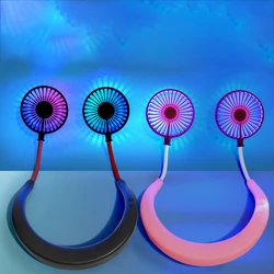 Mini USB Fan Hanging Neck Leafless Fan Rechargeable Fan Mute Sports Fans for Home Outdoor Portable Fans