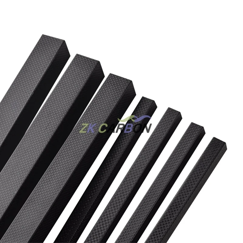 1Pcs 3K Full Carbon Fiber Square Tube OD 10mm 15mm 20mm 25mm 30mm 40mm Length 500mm for 3D Printers High Strength Carbon Tube