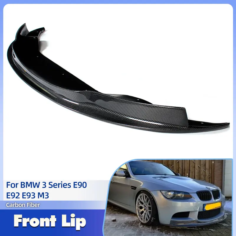 

Car Front Bumper Lip Spoiler Carbon Fiber for BMW 3 Series E90 E92 E93 M3 2005-2011 Racing Front Lip Chin Apron Guard Body Kit
