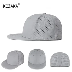 Brand Mens Full Closed Baseball Cap Causal 6 Panels Solid Flat Brim Stretchy Caps Gorras Bone Male Trucker Hat Casquette